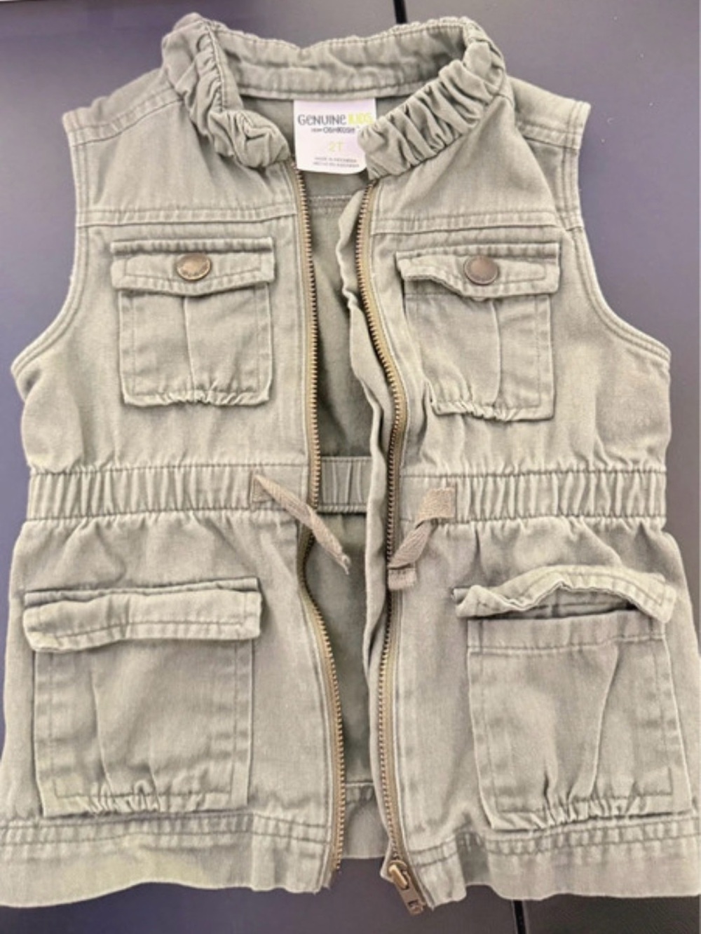OshKosh B'gosh Olive Green Utility Vest